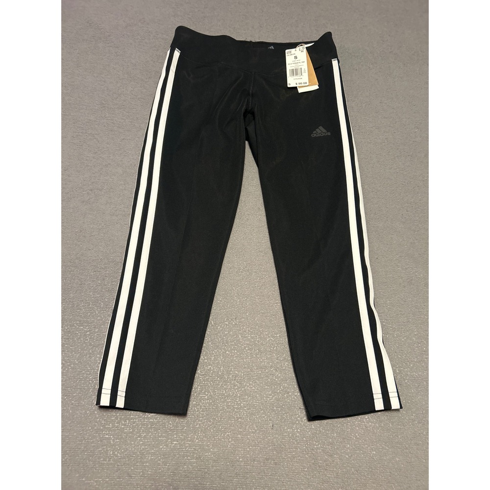 Adidas Aeroready Climalite 7/8 Yoga Training Tights Black White GL0615 Womens S